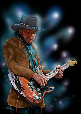Stevie Ray Vaughan Digital Art