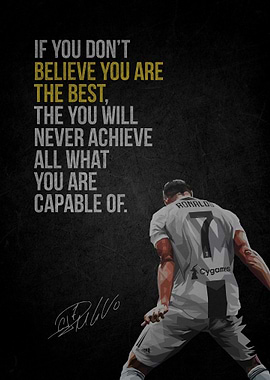 Cristiano Ronaldo Motivational Quote Poster