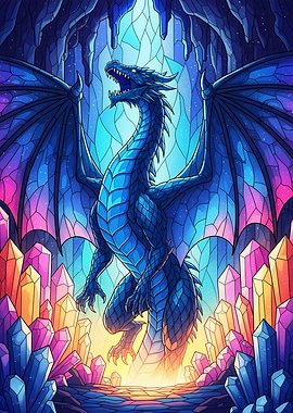 Blue Dragon in Crystal Cave