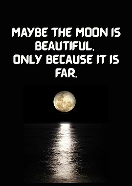 Moon's Beauty in Distance