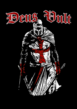 Deus Vult Crusader Knight Illustration