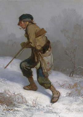 Winter Hunter Painting