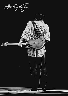 Stevie Ray Vaughan Black and White