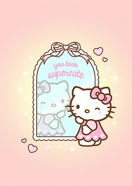 hello kitty supercute mirror image
