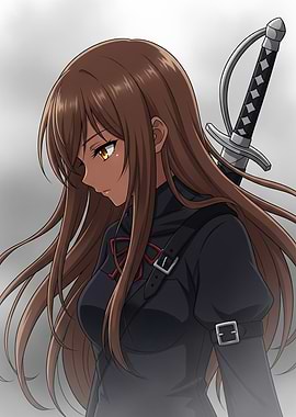 Anime Girl with Sword