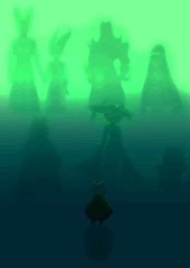 Green Spirits and Small Figure