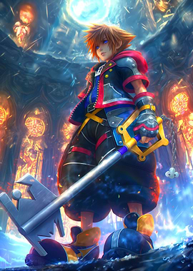 Sora from Kingdom Hearts artwork