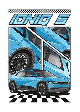 Ioniq 5 Car Illustration