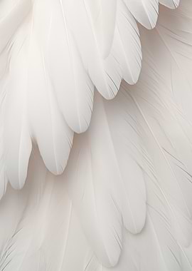 White Feathers Close-Up