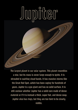 Jupiter Planet with Rings