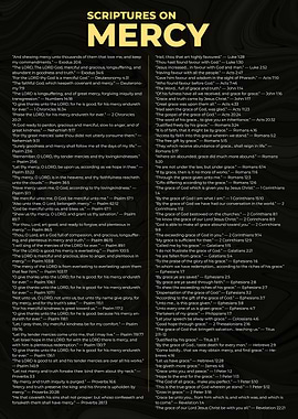 Scriptures on Mercy Text Art