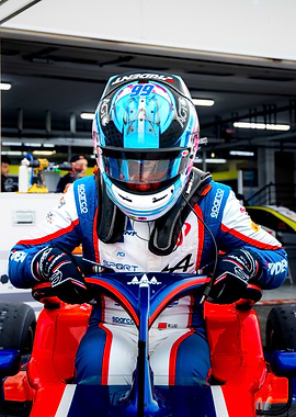 Formula Racing Driver in Racing Car