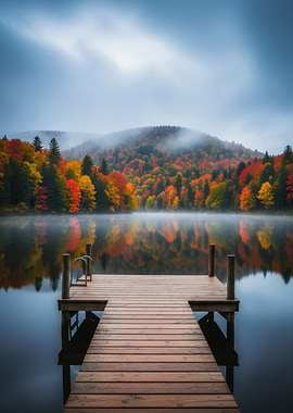 Autumn Lake Dock