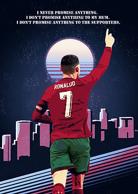 Cristiano Ronaldo Retro Style Poster