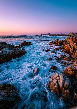 Rocky Coastline at Sunset