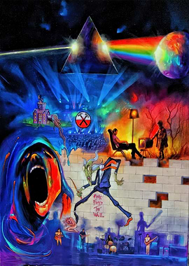 Pink Floyd Collage: Dark Side and The Wall