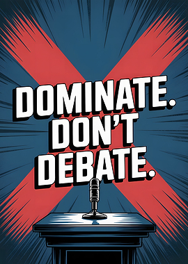 Dominate. Don't Debate. Motivational Poster