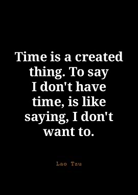 Time is a created thing quote