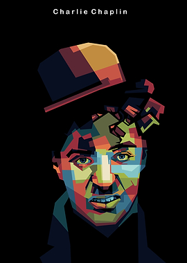 Charlie Chaplin Pop Art Portrait