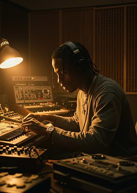 Travis Scott in Studio