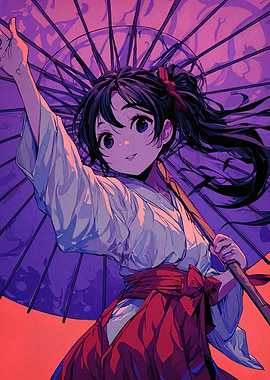 Anime Girl with Parasol