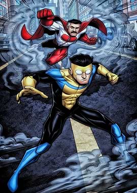 Invincible and Omni-Man Comic Art