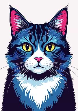 Blue Cat Portrait