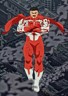 Invincible Superhero in Flight