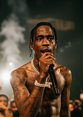 Travis Scott Performing Live on Stage