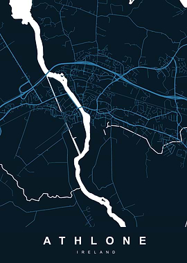 Athlone, Ireland City Map