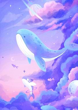Whales Space Dreamscape