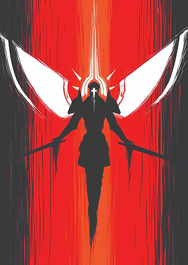 Dark Angel Warrior with Swords