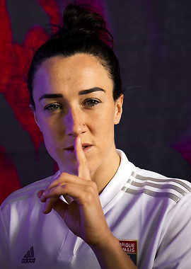 Woman in Soccer Jersey Shushing