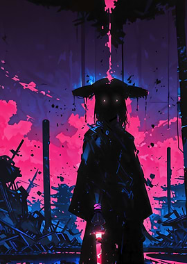 Ronin in Neon Wasteland