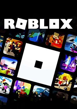 Roblox Logo with Game Thumbnails