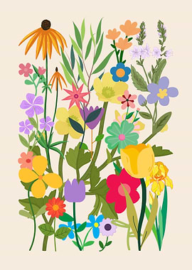 Colorful Floral Illustration