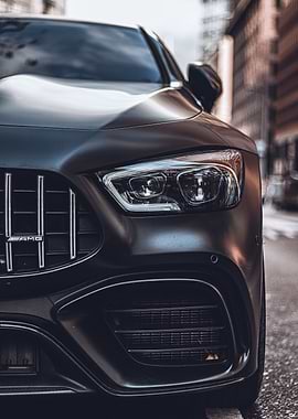 Sleek Gray Mercedes-AMG Front View