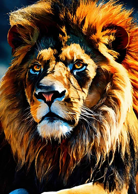 Majestic Lion Portrait