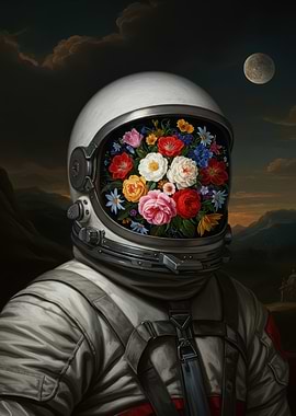Floral Astronaut Portrait