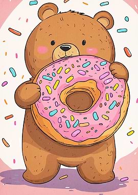 Cute Bear Donut