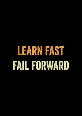Learn Fast Fail Forward Retro Text