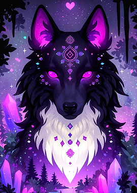 Mystical Wolf Portrait