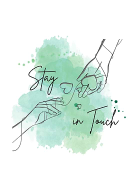 Stay in Touch Hands Watercolor Art