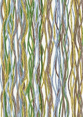 Abstract Colorful Vines Pattern