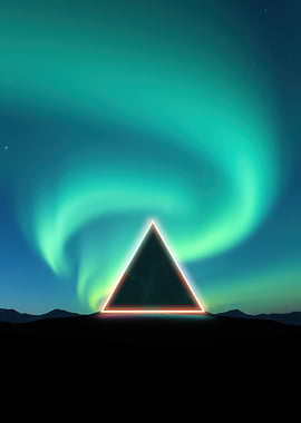 Aurora Borealis with Triangle Portal