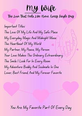 My Wife Love tribute