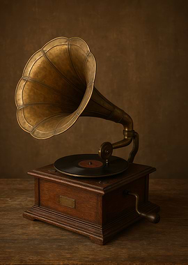 Antique Gramophone Still Life