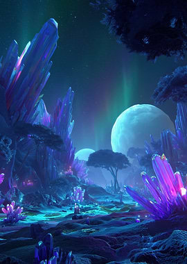Crystal Planet Landscape