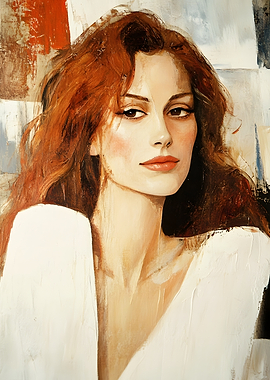 Elegant Woman Portrait Painting