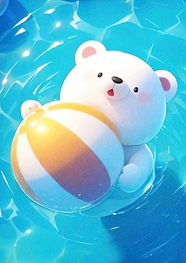 Bear Beach Ball Water